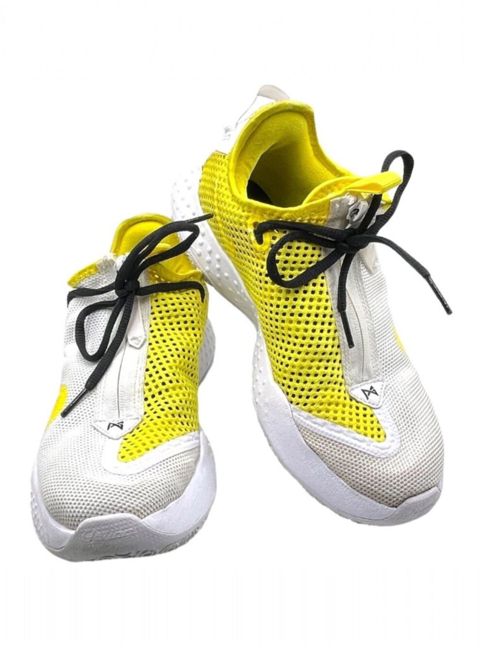 Nike Air PG4 Mens Basketball Shoes  Yellow White Size 7.5